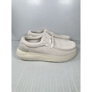 HEY DUDE Women's Wendy Comfort Suede Slip-on Shoes 42641-105 Ivory Size 7 NEW